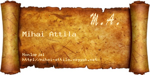 Mihai Attila névjegykártya